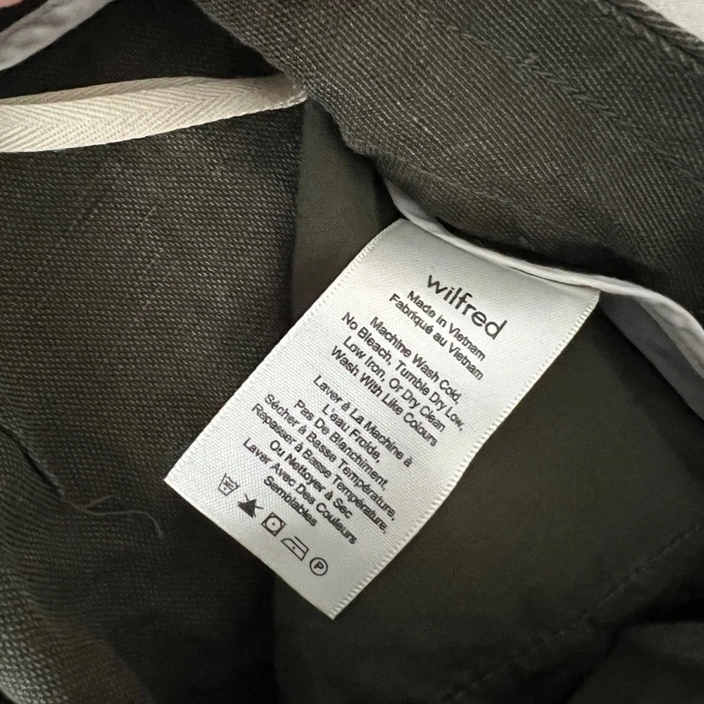 Aritzia Wilfred Linen Allant Crop Pants